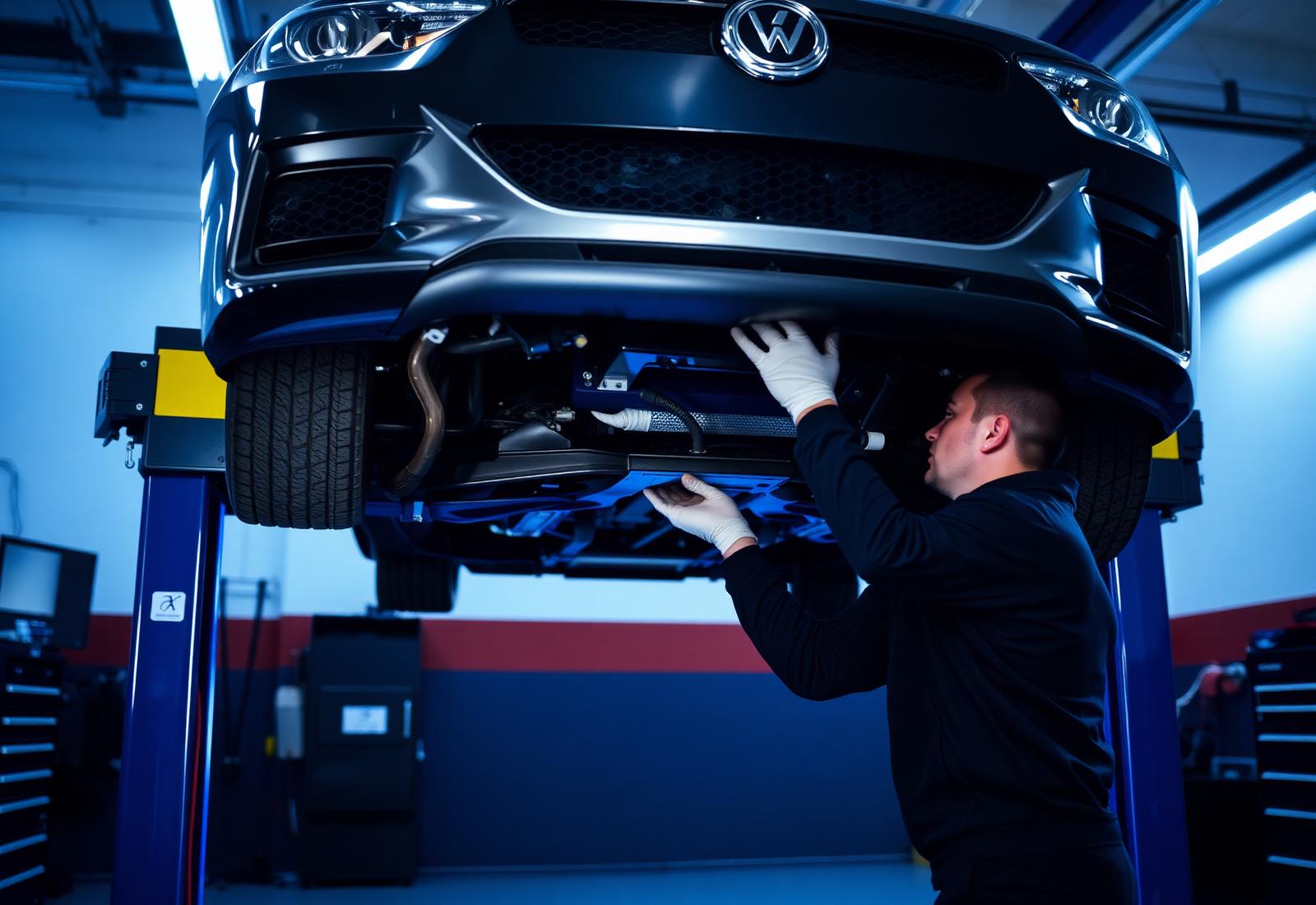Mechanic working on car at Surbiton Auto Services